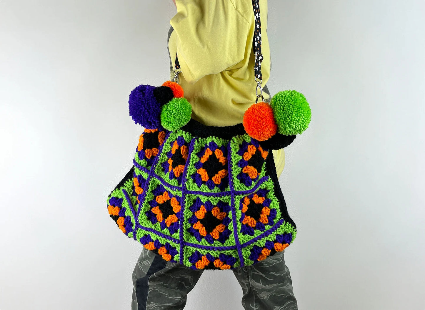 Vintage Halloween Inspired Crochet Crossbody Bag