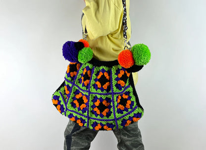 Vintage Halloween Inspired Crochet Crossbody Bag