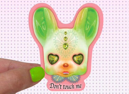 Don't Touch Me Kitschy Creature Head Stickers