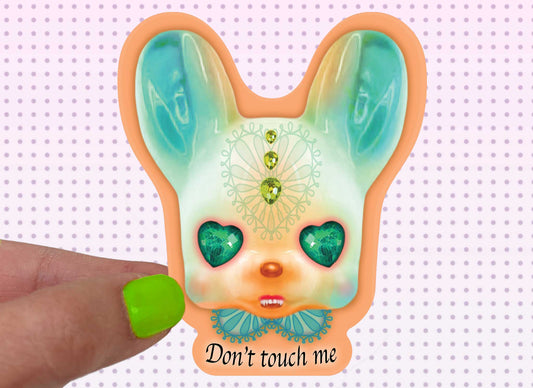 Don't Touch Me Kitschy Creature Head Stickers