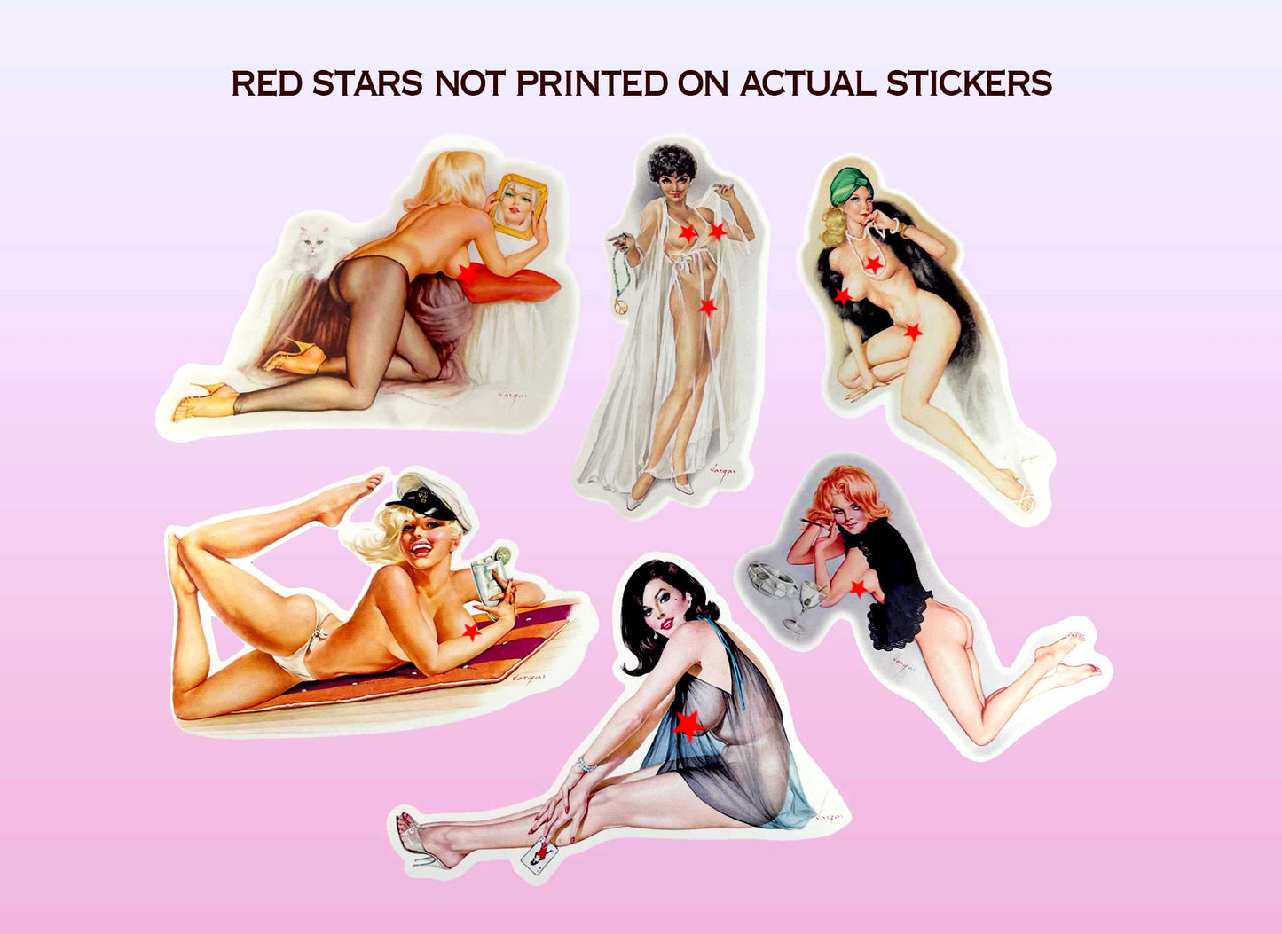 Vintage Pinup Girl Sticker Pack