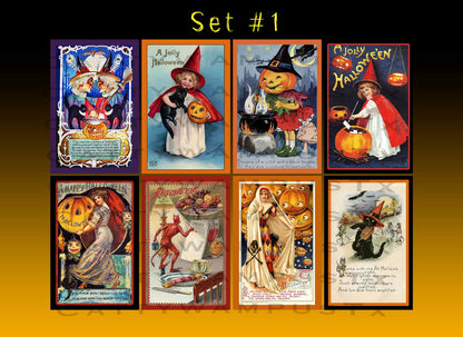 Retro Halloween Sticker Pack Set of 8