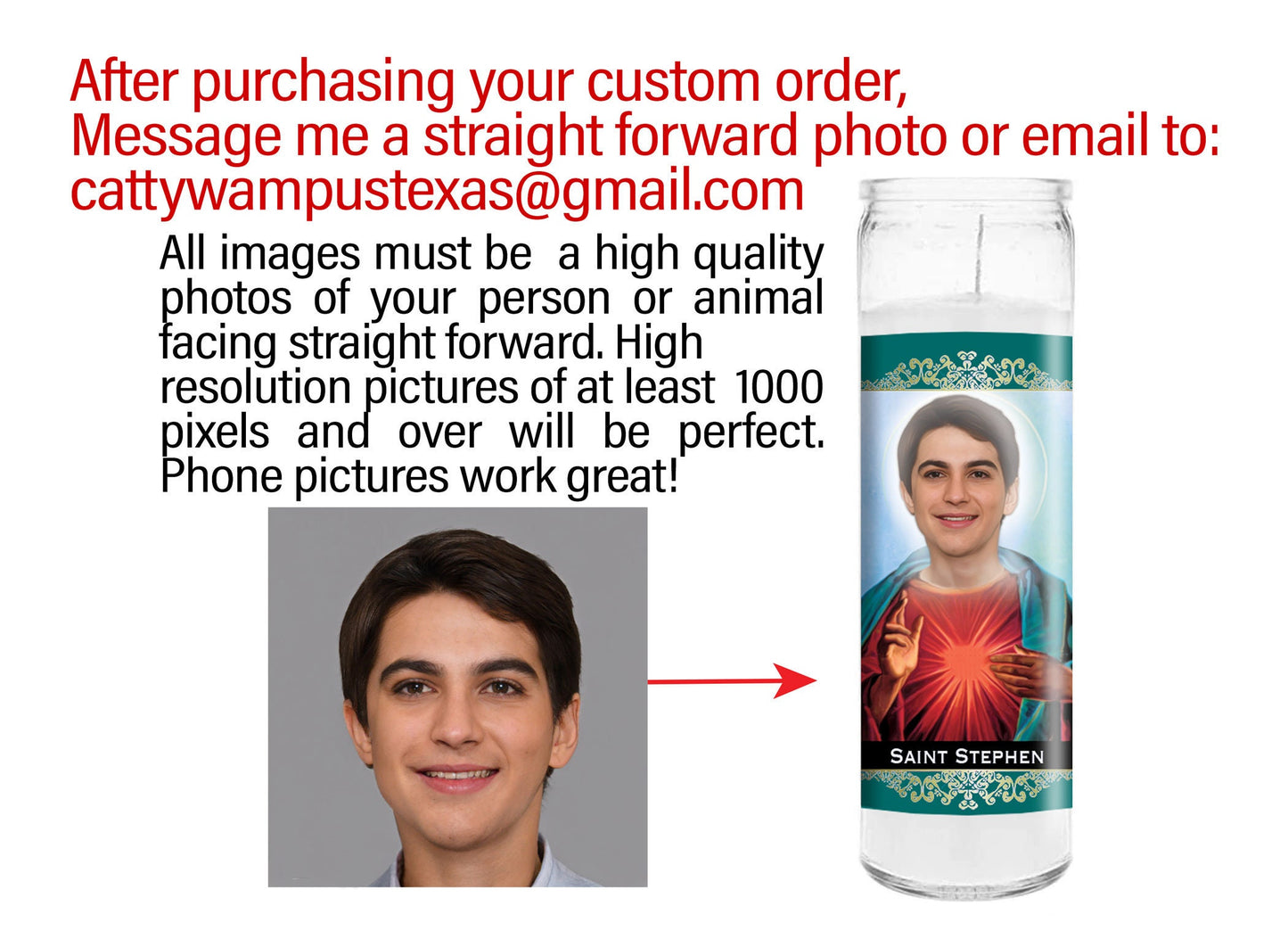 Custom Saint Candle Digital Printable Download Personalized Funny Diy Gift for Friend, Girlfriend, Boyfriend