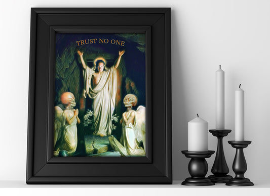 X Files Print - Saint Agent Moulder Wall Art - Gift for Sci-Fi Fan - Trust No One