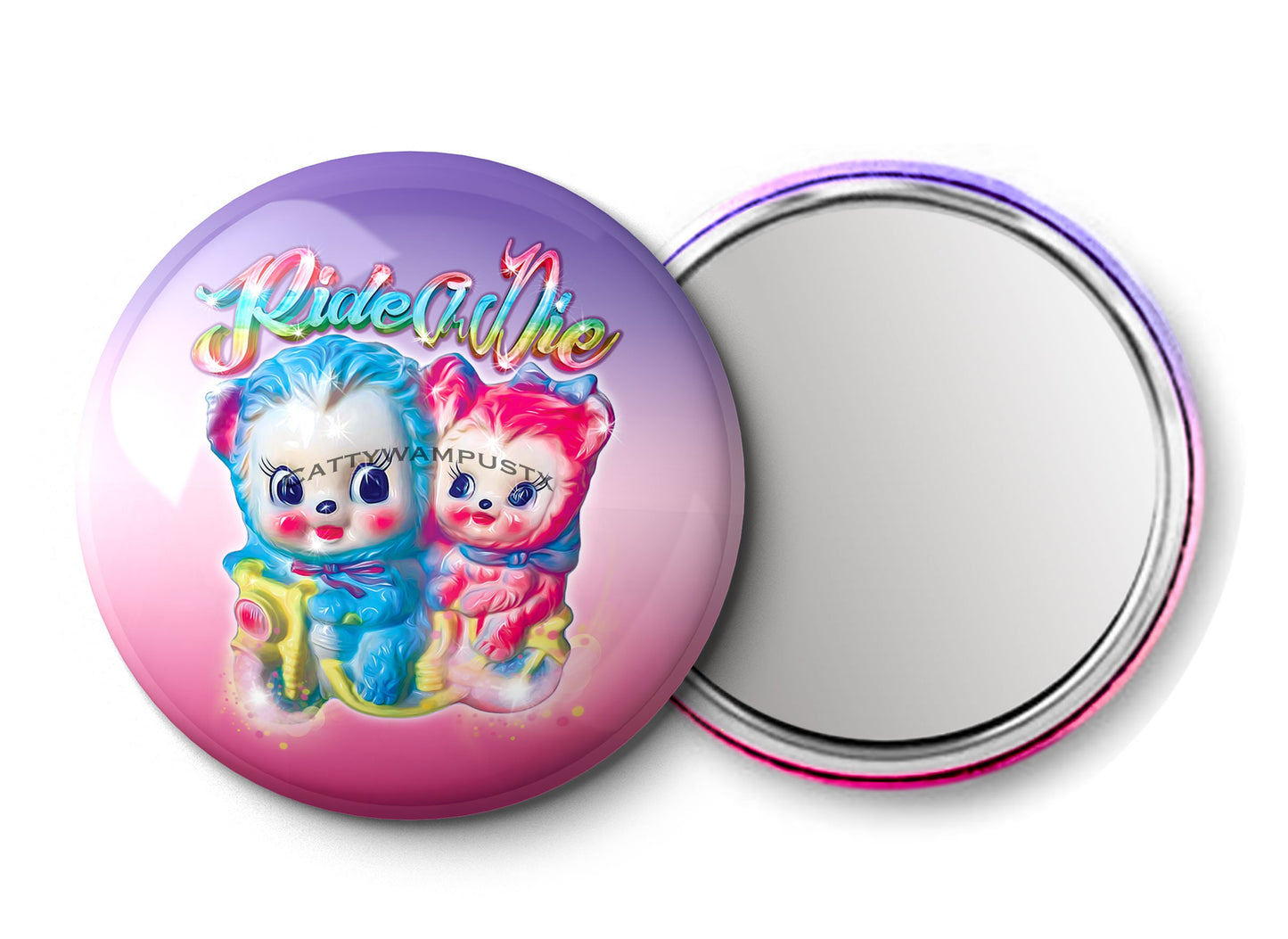 Best Friends - Pocket Mirror, Magnet, and or  Pin Back Button