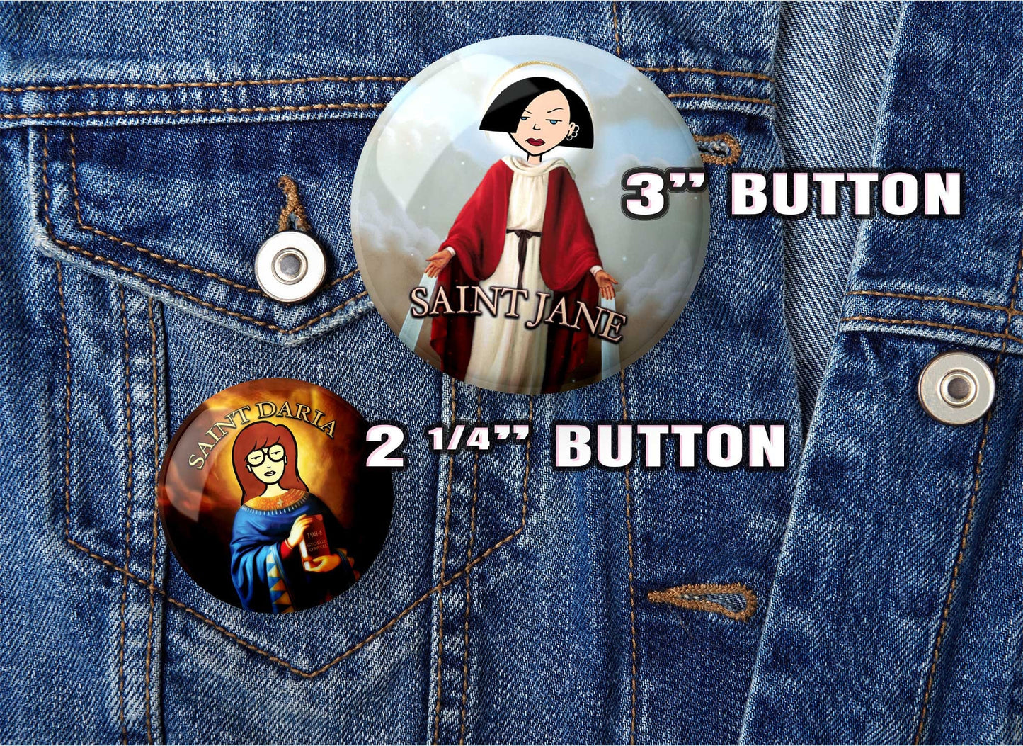 Daria  - Pocket Mirror, Magnet, and or  Pin Back Button