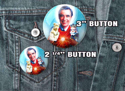 Saint Mr Rogers - Pocket Mirror, Magnet, and or  Pin Back Button