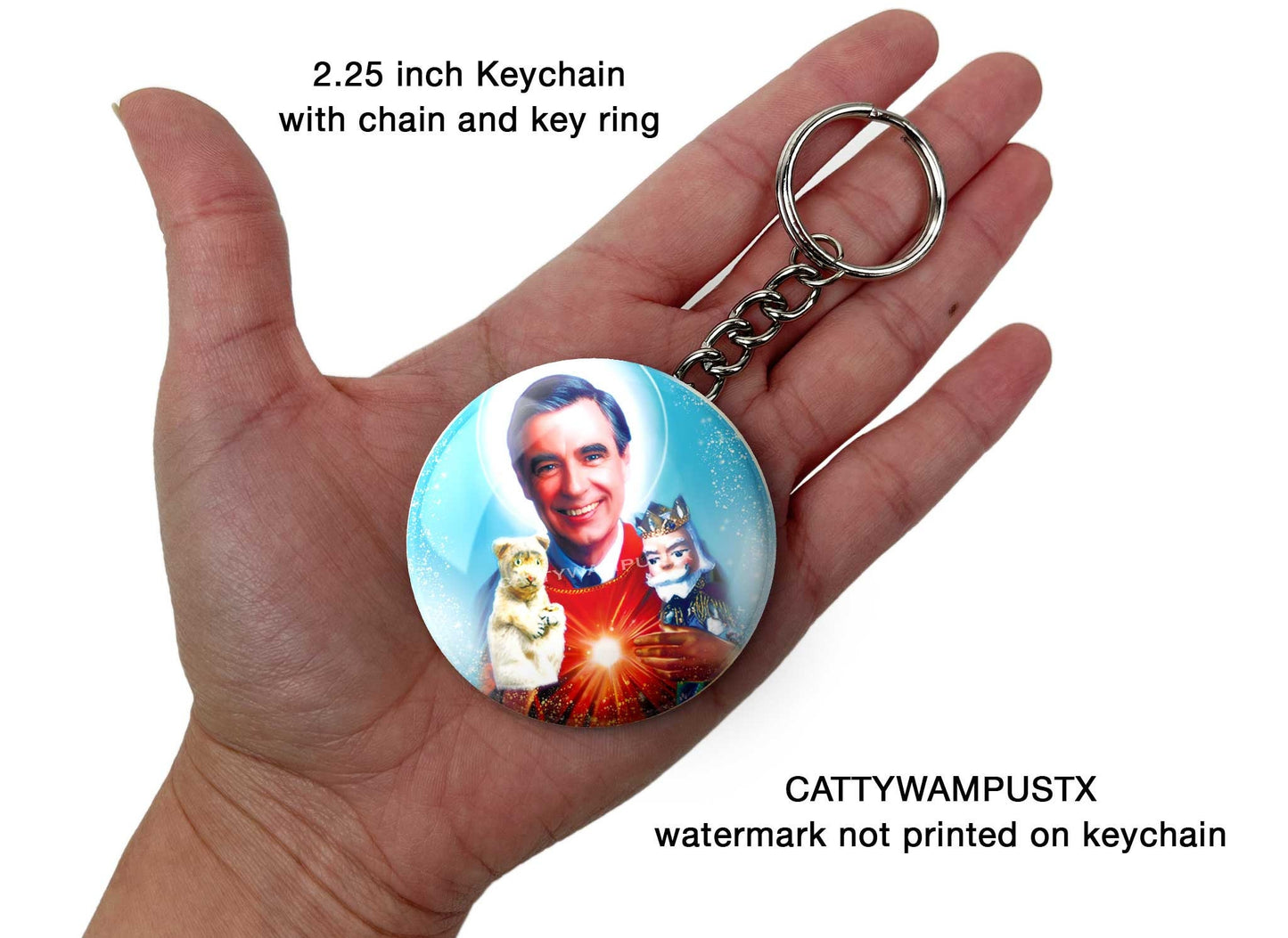 Saint Mr. Rogers Keychain