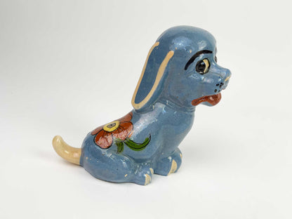 Vintage Dachshund | Wiener Dog Figurine | Plaster Chalk Ware | Made in Mexico