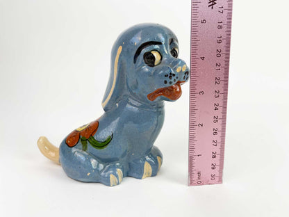 Vintage Dachshund | Wiener Dog Figurine | Plaster Chalk Ware | Made in Mexico