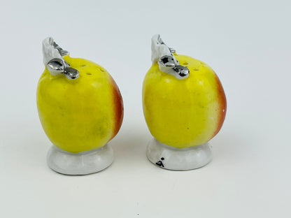 VTG Mini Apples Salt and Pepper Shakers Cute Vintage Kitschy Fruit Kitchen Decor 1940's Collectable Apple Figurines Made in Germany