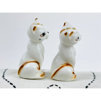 Vintage Siamese Cats Bone China Salt and Pepper Shakers 2.5"